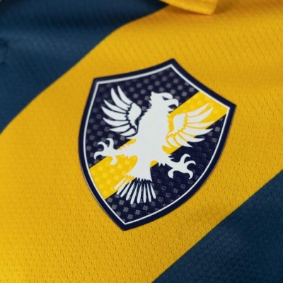 Camisa Retrô - Azul com Listra Amarela - 2023/24 - Foto 1