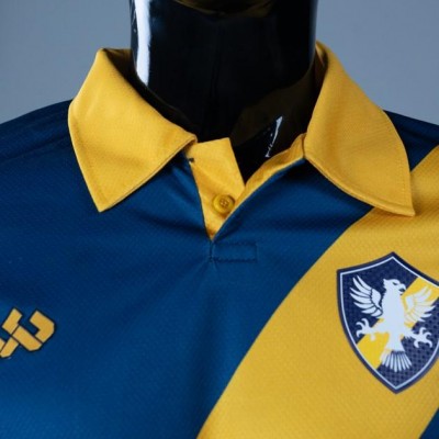 Camisa Retrô - Azul com Listra Amarela - 2023/24 - Foto 2