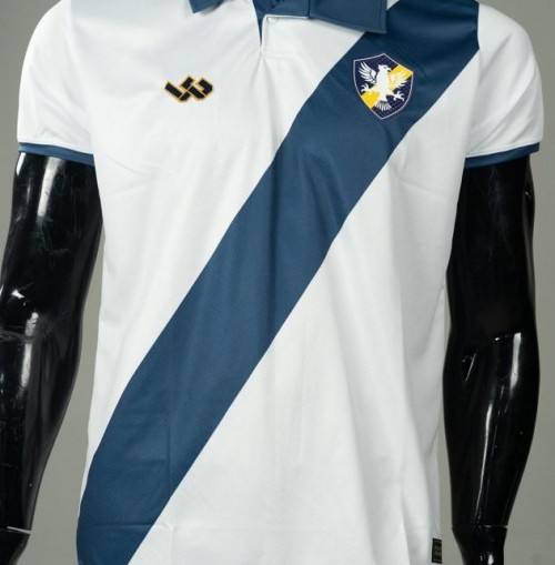 Camisa Retrô - Branca com Listra Azul - 2023/24
